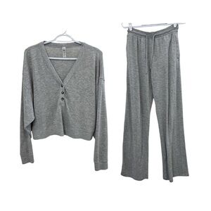 ALO Yoga Heather Gray Women's Pajama Set